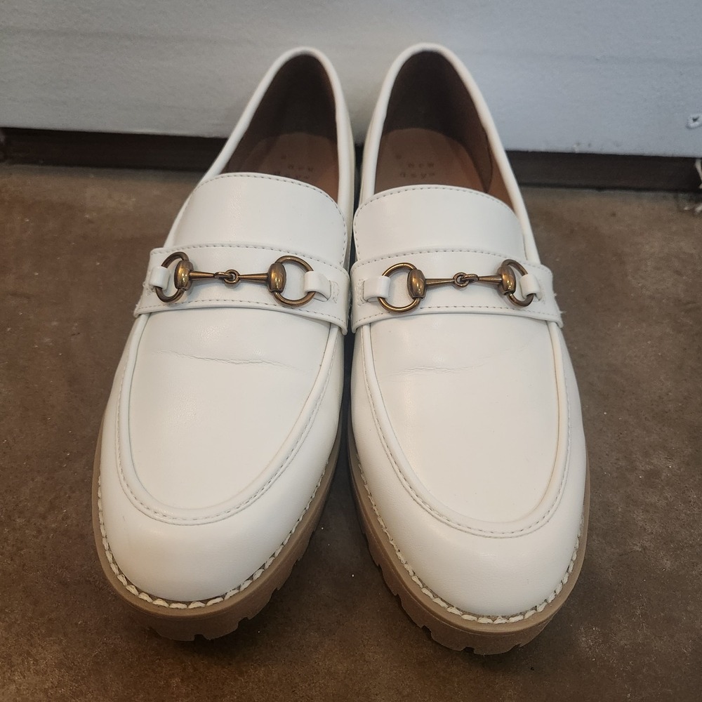 A New Day Women's White Loafers Size 10